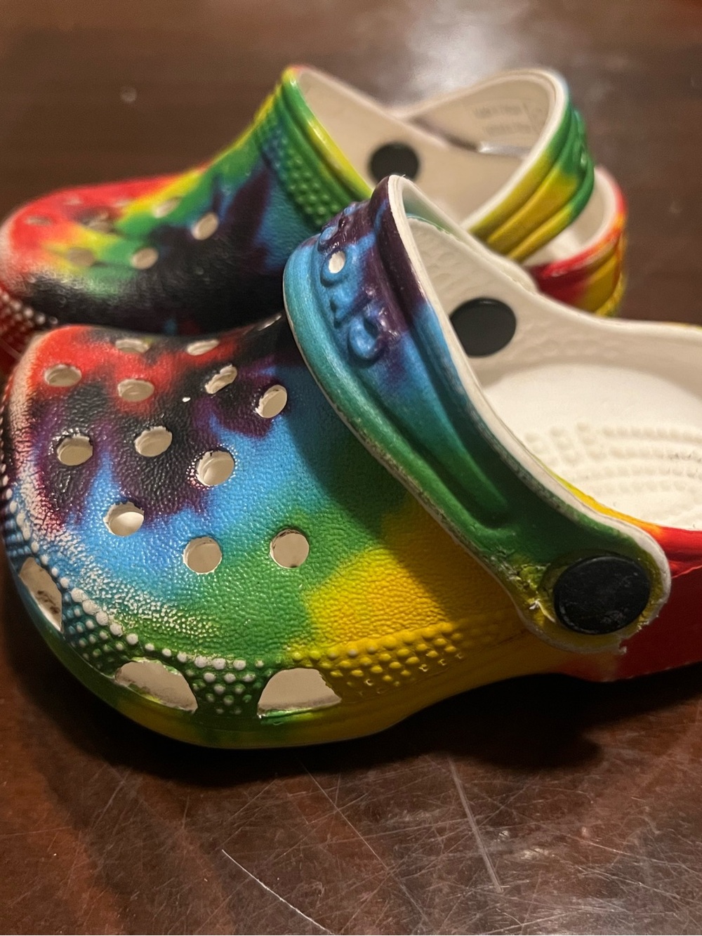 CROCS Kids Tie-Dye Clog in Rainbow Colors